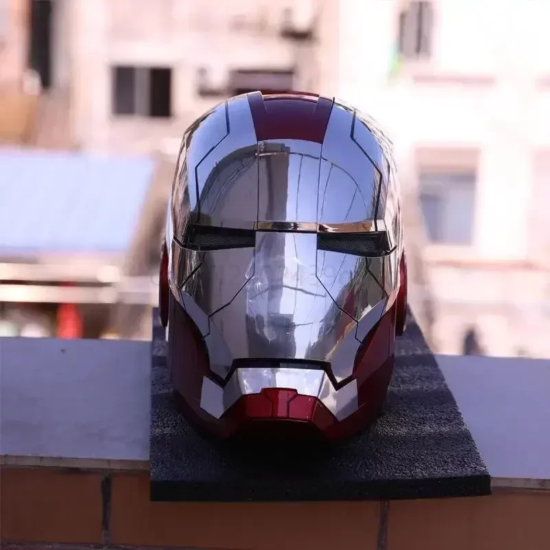 Iron Man Mask Mk5 Electric Voice Control Helmet 1/1 Cosplay 1:1 Mask Led Eyes Metal Mask Iron Man Helmet Adult Christmas Gift