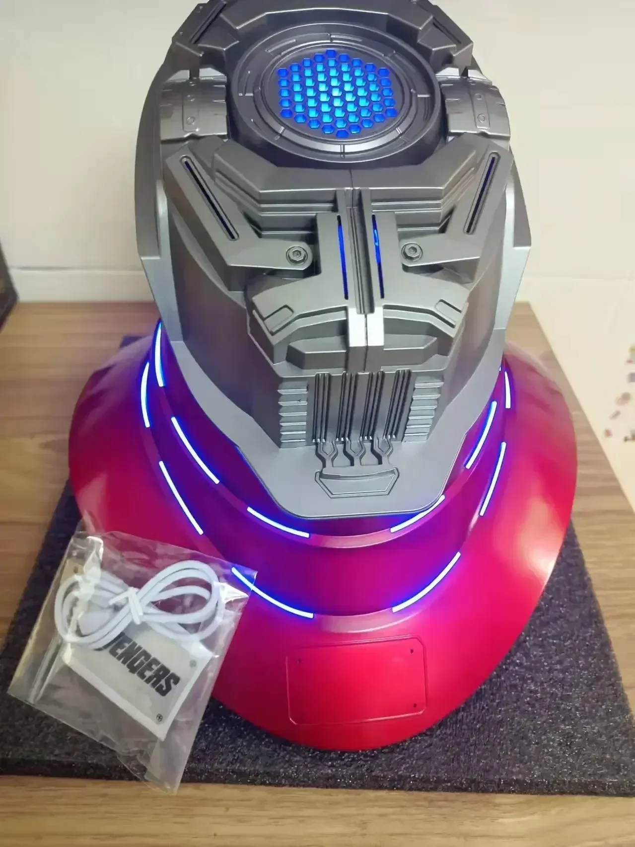 Iron Man Mask Mk5 Electric Voice Control Helmet 1/1 Cosplay 1:1 Mask Led Eyes Metal Mask Iron Man Helmet Adult Christmas Gift