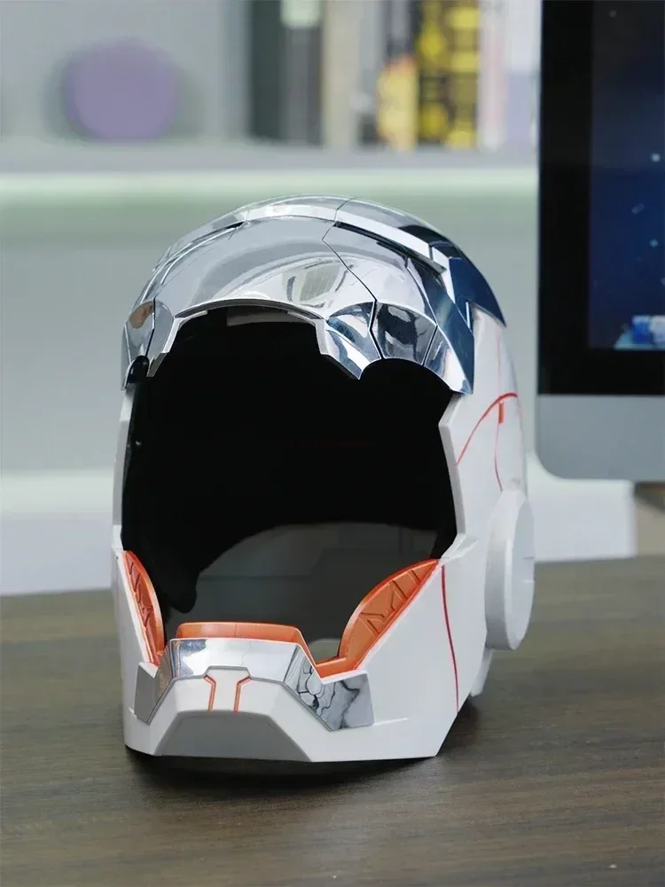 Iron Man Mask Mk5 Electric Voice Control Helmet 1/1 Cosplay 1:1 Mask Led Eyes Metal Mask Iron Man Helmet Adult Christmas Gift