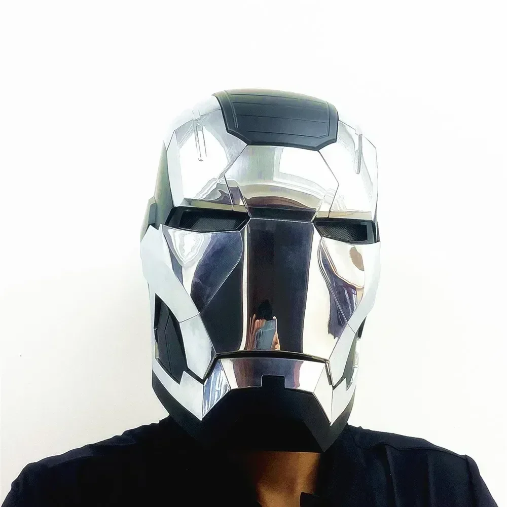 Iron Man Mask Mk5 Electric Voice Control Helmet 1/1 Cosplay 1:1 Mask Led Eyes Metal Mask Iron Man Helmet Adult Christmas Gift