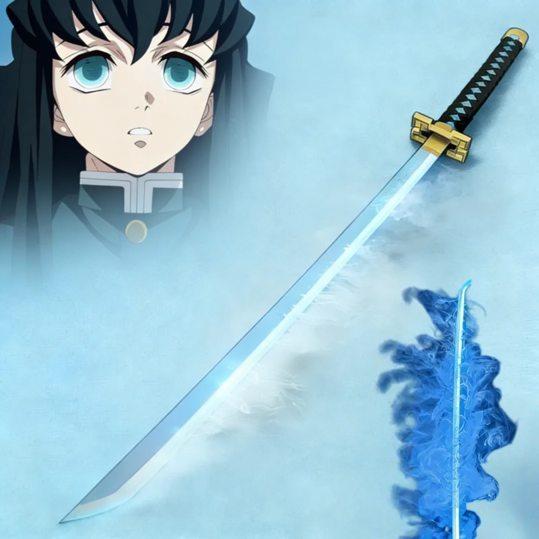 40inch Demon Slayer Tanjirou Katana Sword LED Mist Wood Vapor Original Sabre Schwert Vapour Cosplay Accessories Prop Toy Gift 40inch Demon Slayer Tanjirou Katana Sword LED Mist Wood Vapor Original Sabre Schwert Vapour Cosplay Accessories Prop Toy Gift