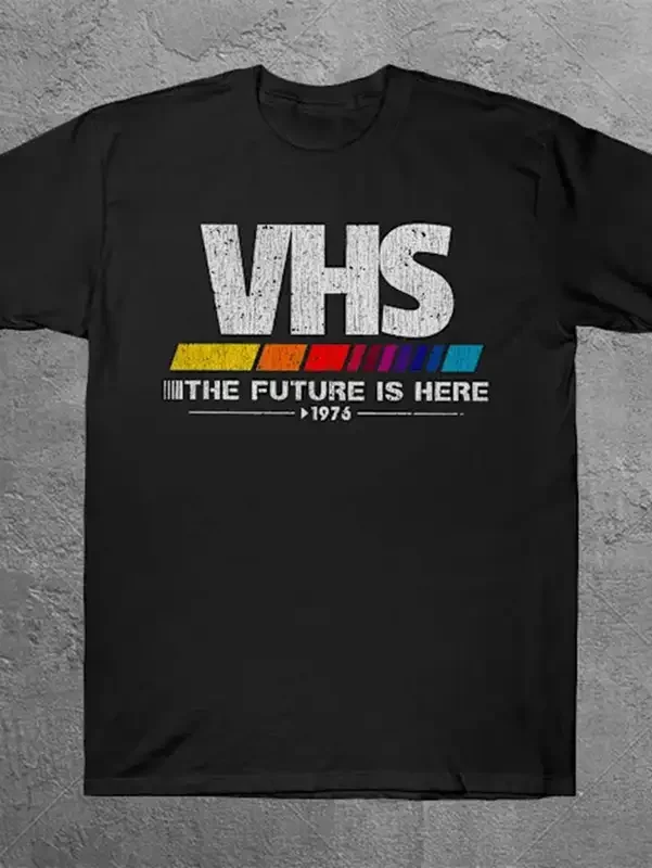 2025 Vintage VHS The Future Is Here Tshirt 1970s Throwback 80s 90s Movie Fan Tee 2025 Vintage VHS The Future Is Here Tshirt 1970s Throwback 80s 90s Movie Fan Tee